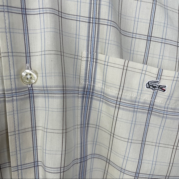 Lacoste plaid 2 pack shirt bundle - sz 38 (small, neck 14.5) - Picture 5 of 13